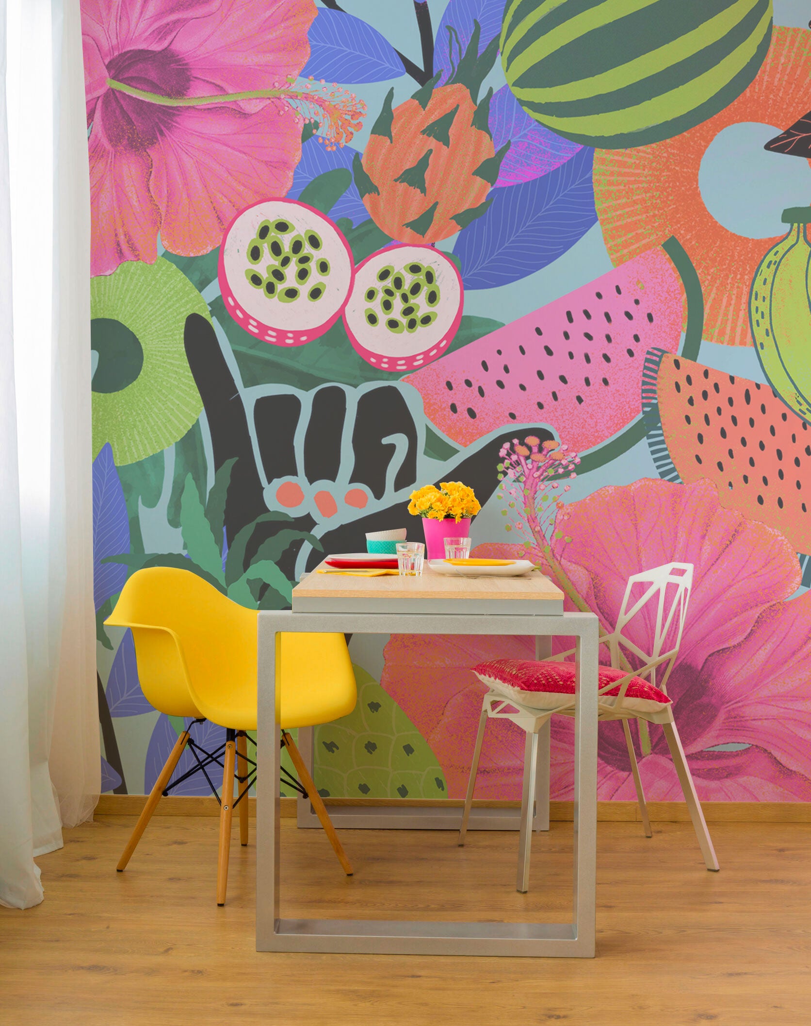 vibrant wall mural 