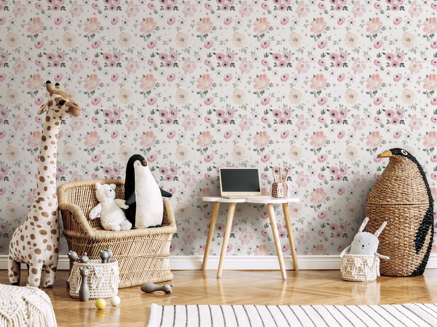 Boho Floral Fabric Wallpaper and Home Decor  Spoonflower