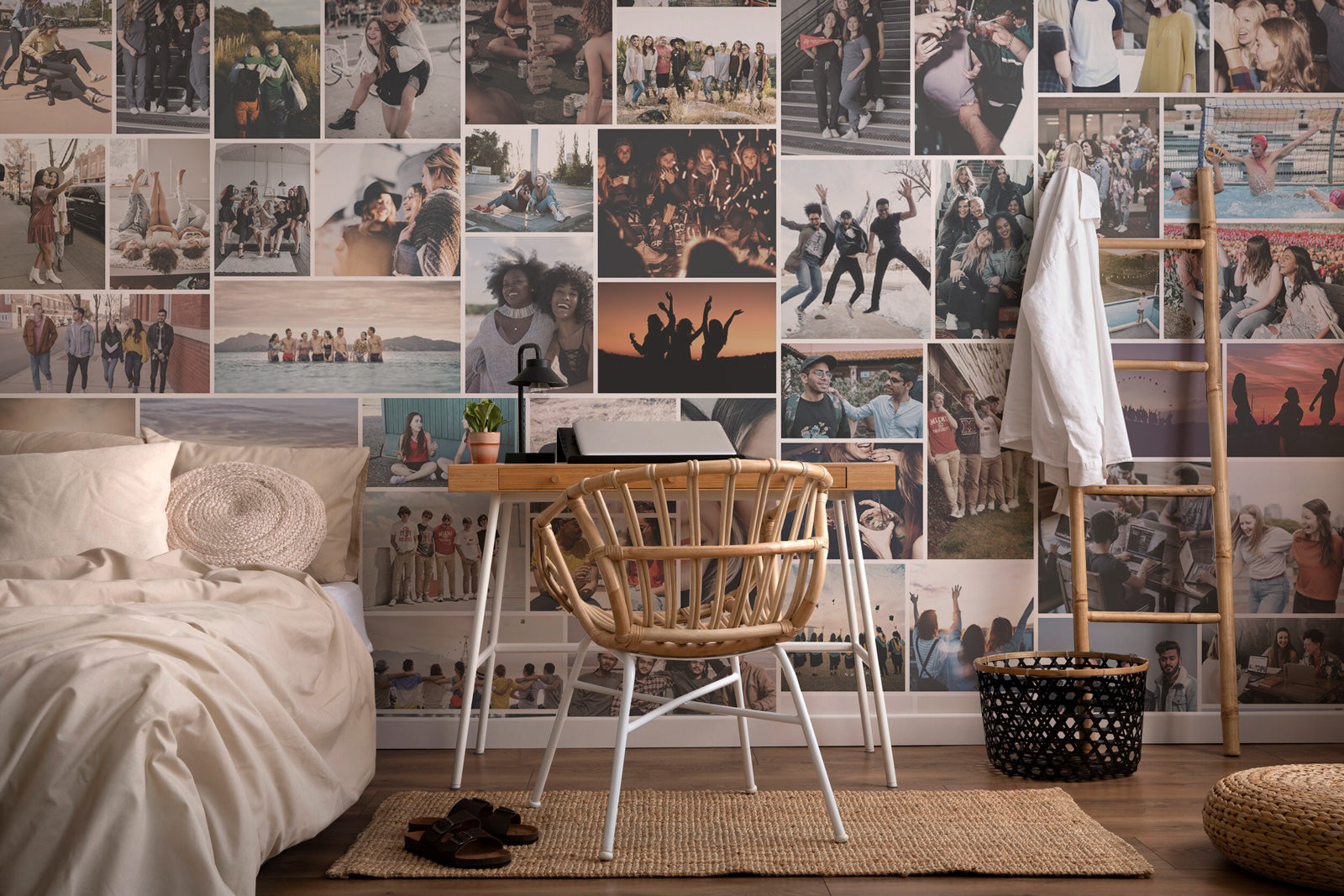 wall collage idea for dorm rooms