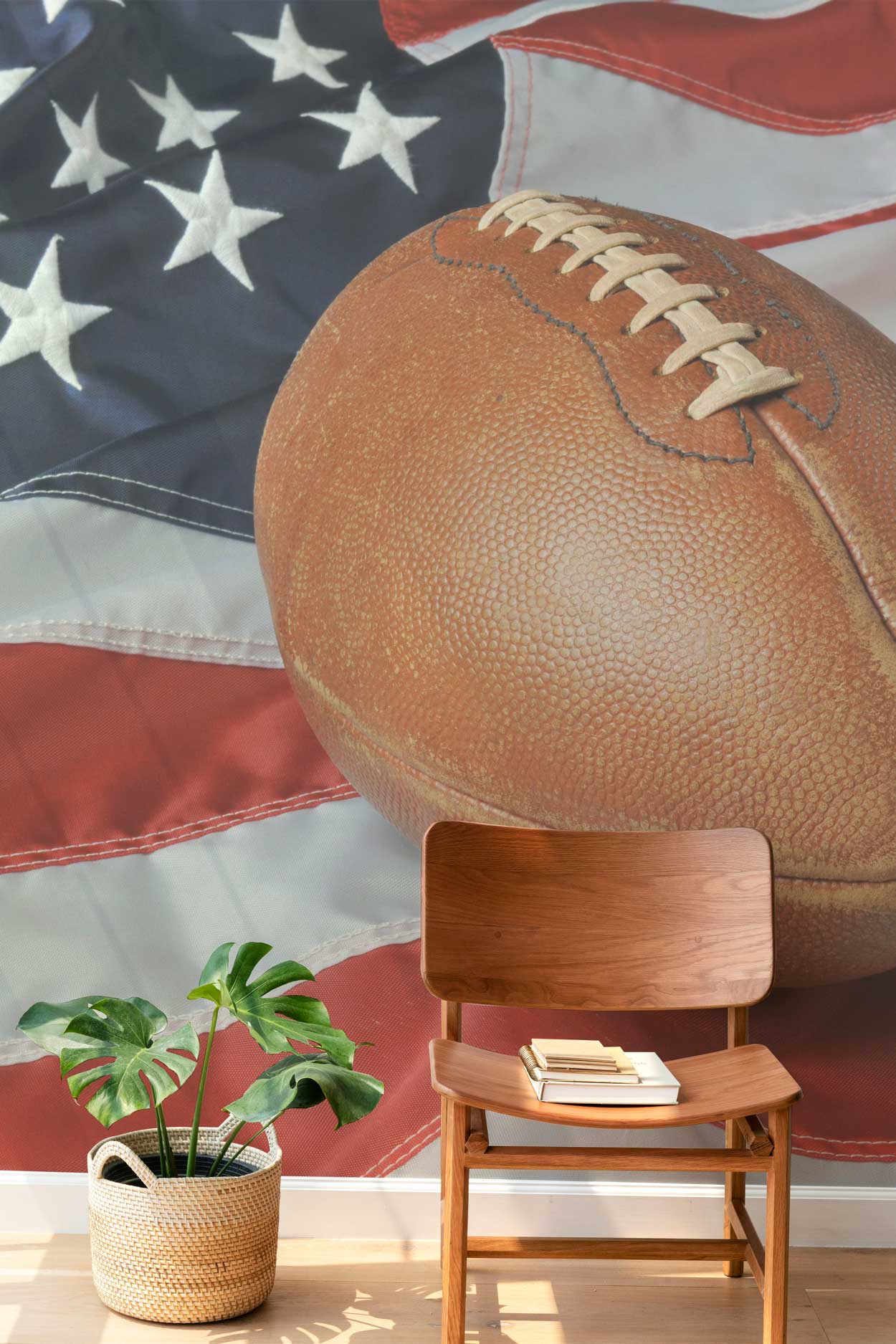 football-against-an-american-flag-wall-mural