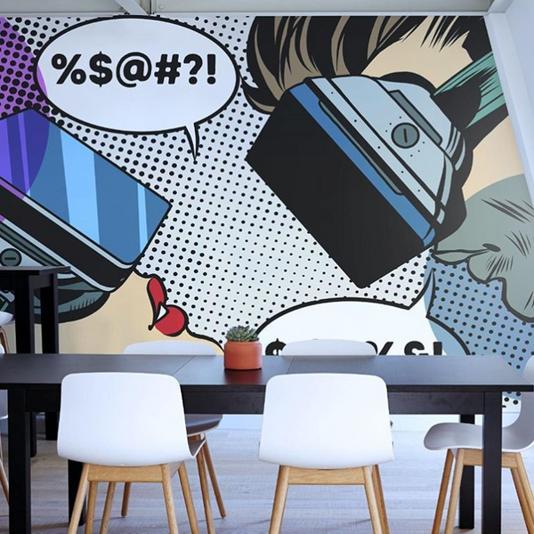 retro pop art wallpaper mural 