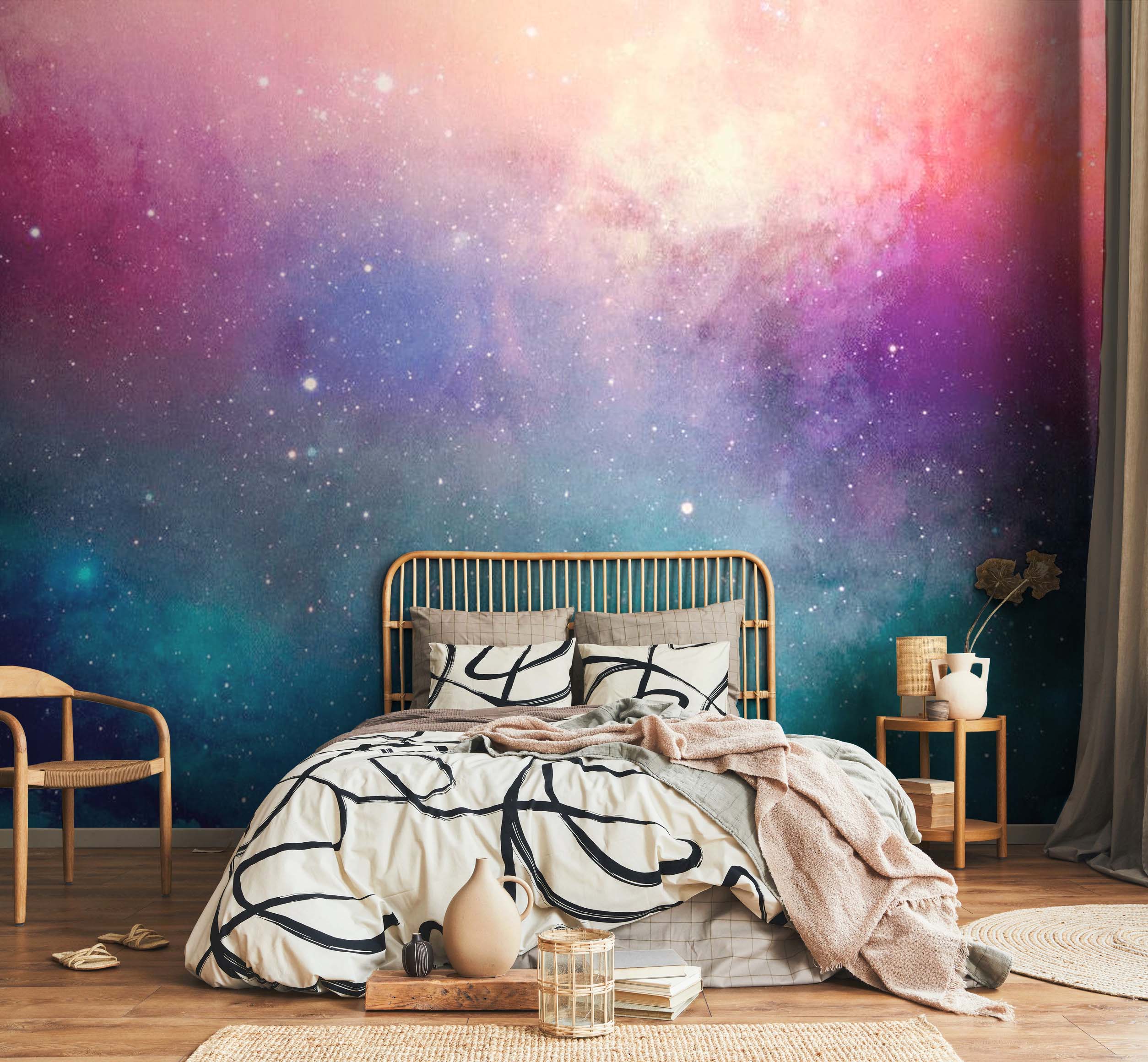 water color galaxy wallpaper mural