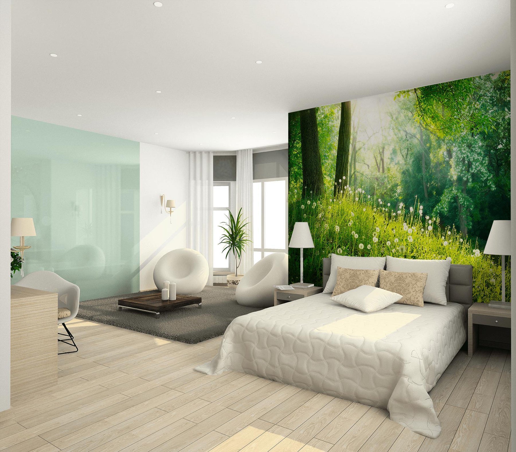 Buy Green Tree Wall Mural Forest Photo Picture Wallpaper Bedroom Decoration  Online at desertcartINDIA