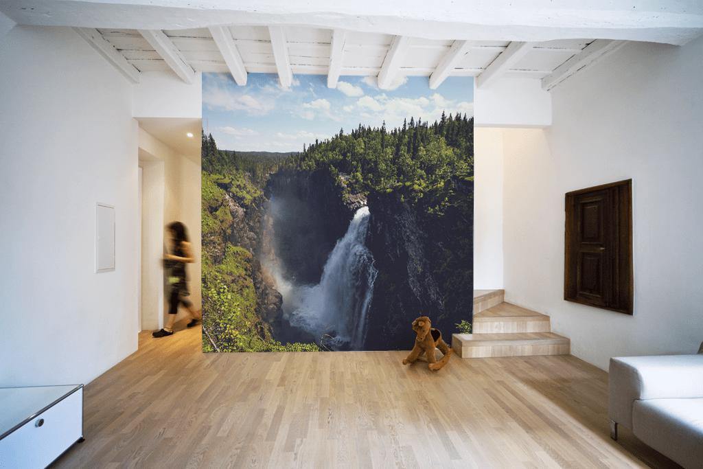 waterfall forest wallpaper
