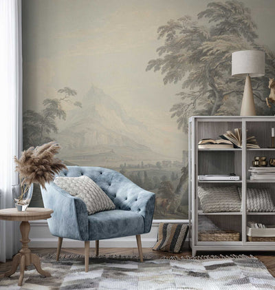 The Italianate Landscape Wall Mural | Vintage Painting | Eazywallz