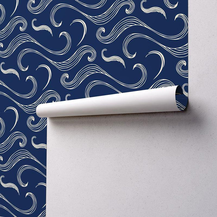 Japanese Waves Removable Wallpaper Peel And Stick Wallpaper