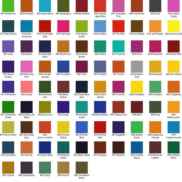Colorama Dye Chart - FREE Download – Yevshan