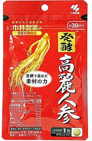 Kobayashi Medical Aged Ginseng 30 Tablets, Maca Extract Coenzyme Q10 Japanese Health Supplement