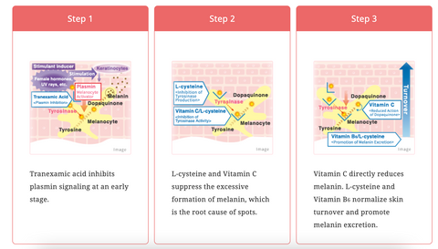 Goodsania Japan TRANSINO II 240 Tablets for 60 Days Improve Spots & Melasma (Tranexamic Acid, L-cysteine, Vitamin C & B) Japan Whitening Beauty Health Supplement