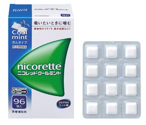 Goodsania Japan NICORETTE Cool Mint Chew Quit Smoking Smokers Cigarette Give Up