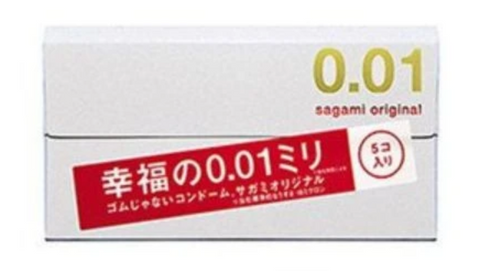 Goodsania Japan Condoms Sagami Original 0.01mm 5 pcs Thinnest Condom In the World Bare Back