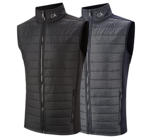 calvin klein quilted thermal full zip gilet