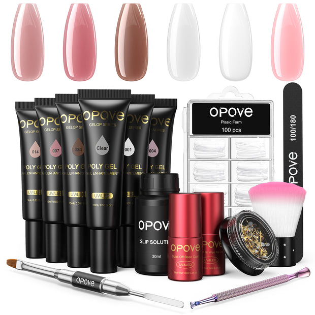 homoseksuel porcelæn endelse Poly Gel Nail Kit, opove Nail Builder Gel Extension Nail thickening So –  OPOVE