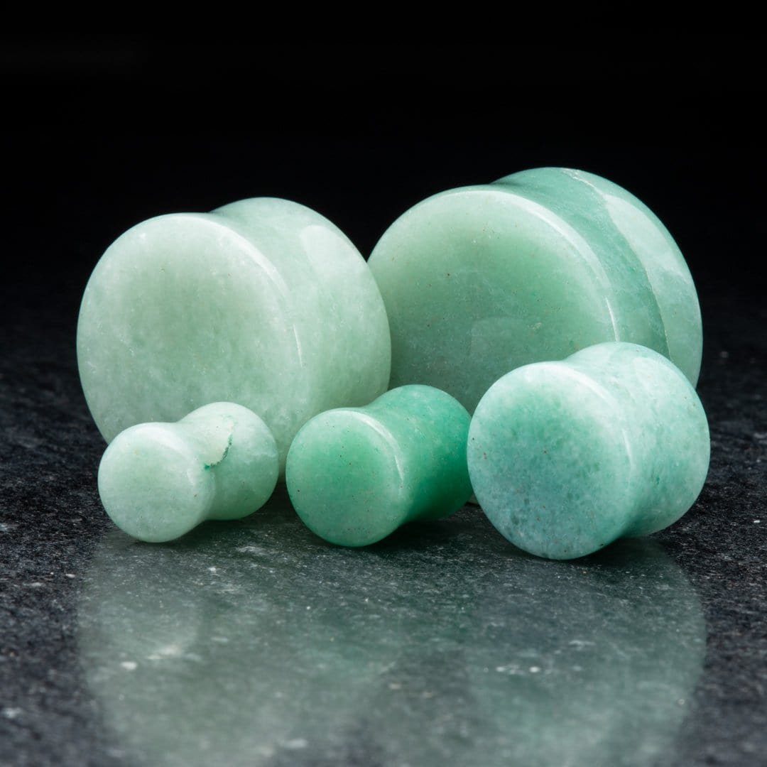 Green Aventurine Double Flare Plugs