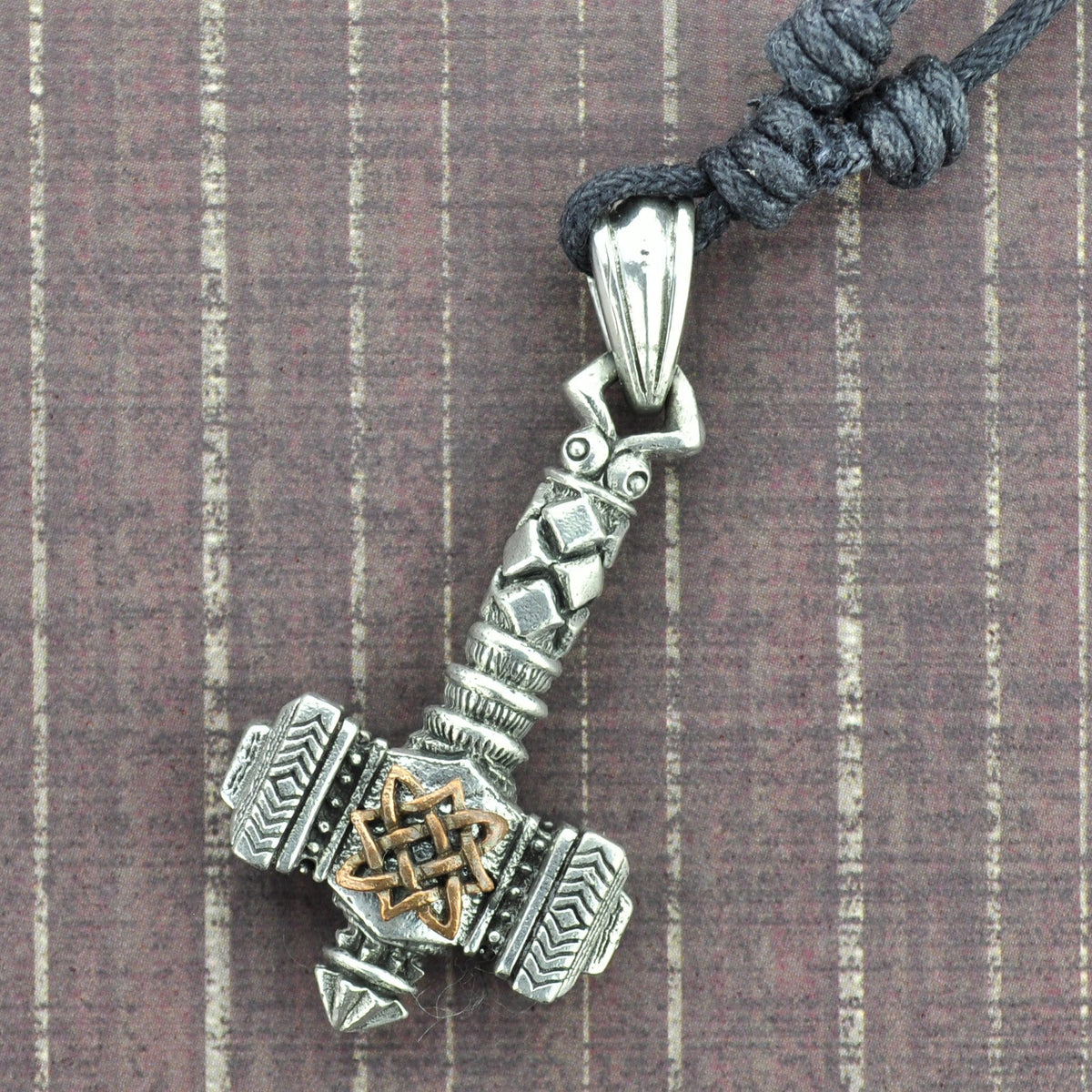 Thor's Hammer Necklace - White Brass – Arctic Buffalo