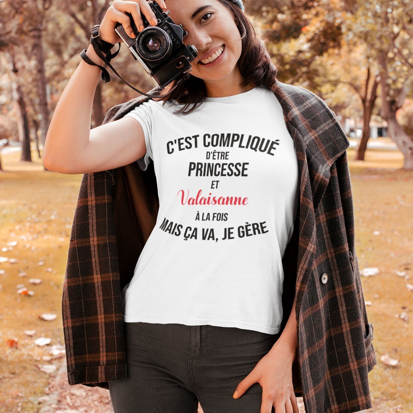 t shirt femme Je veux des paillettes dans ma vie blanc personnalis