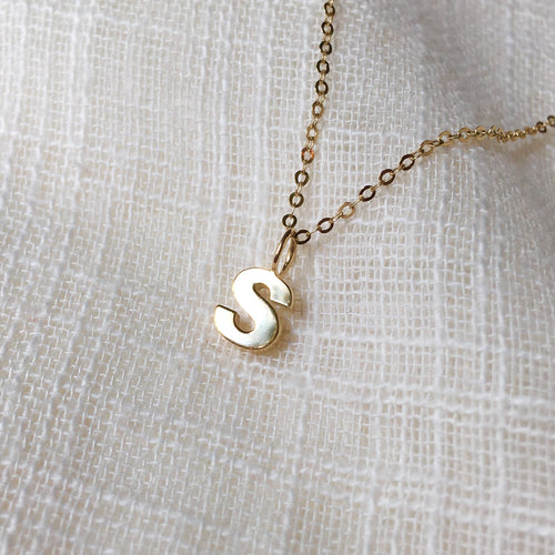 Letter V Girls 14K Gold Pendant Necklace