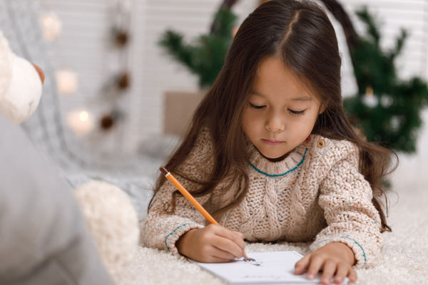 Child Writing Letters
