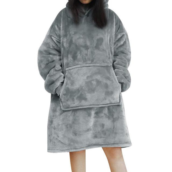 oversized fluffy hoodie blanket