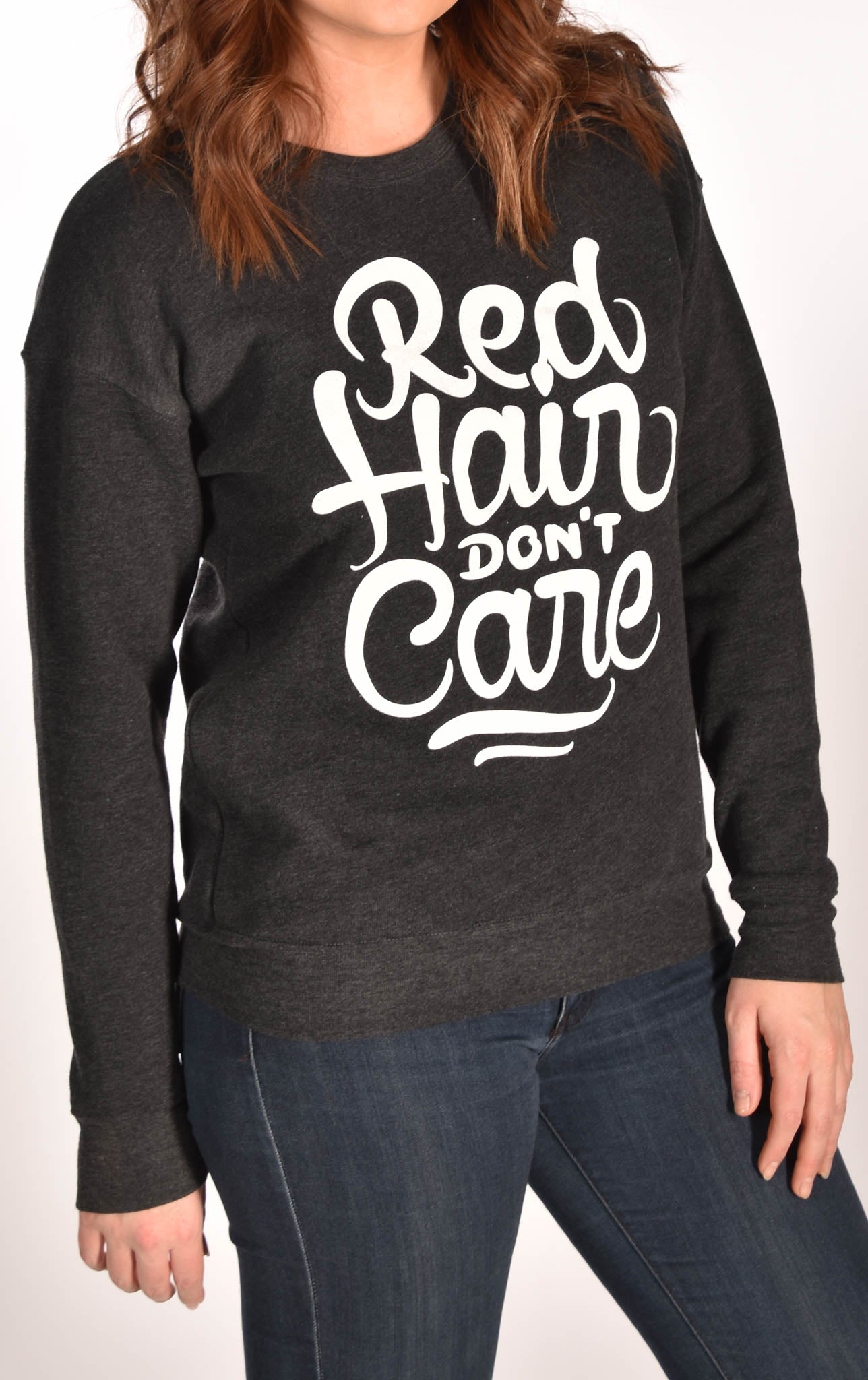 Red Hair Dont Care Swirl Sweatshirt Ginger Problems 