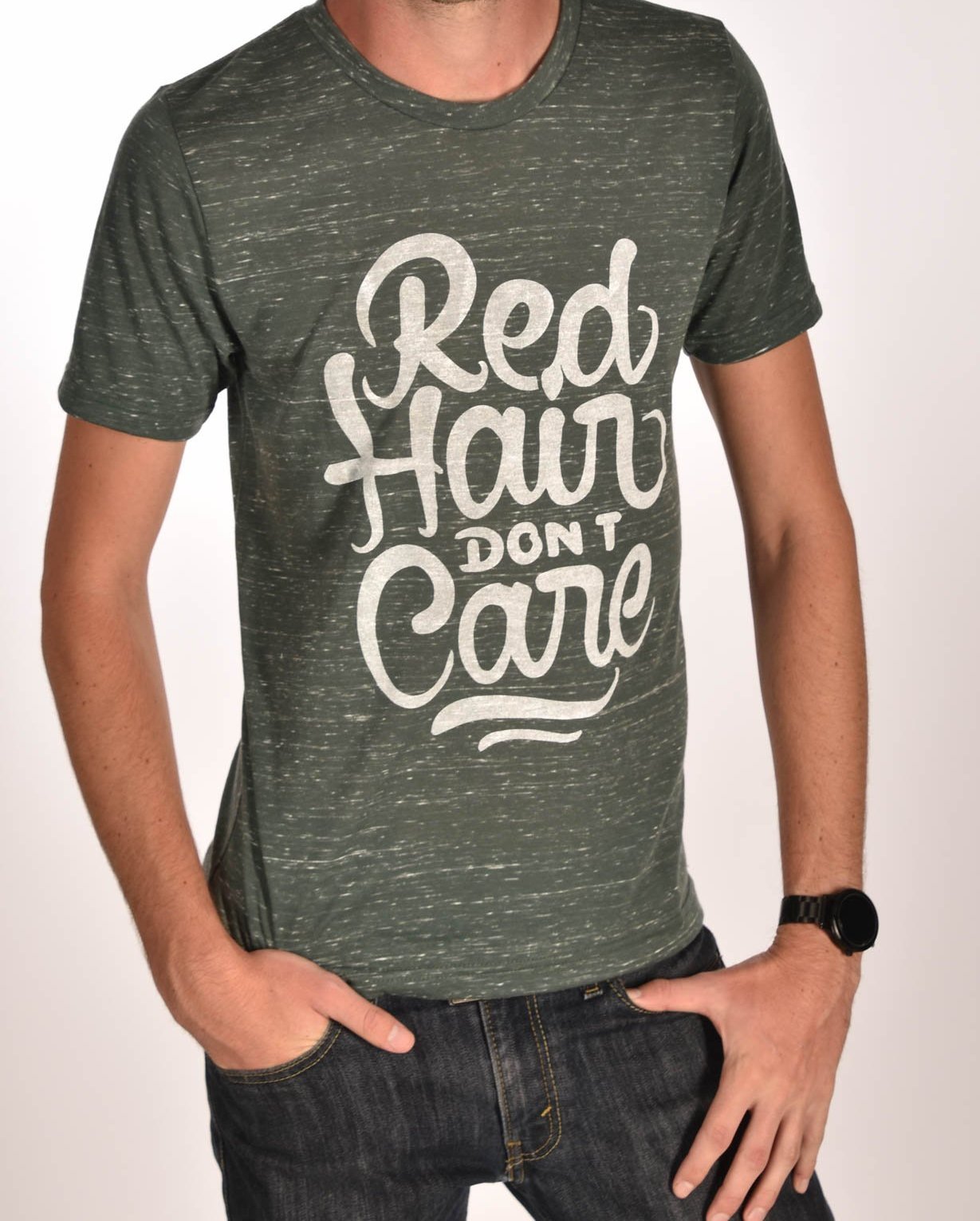 Red Hair Dont Care Swirl Unisex Tee Ginger Problems 
