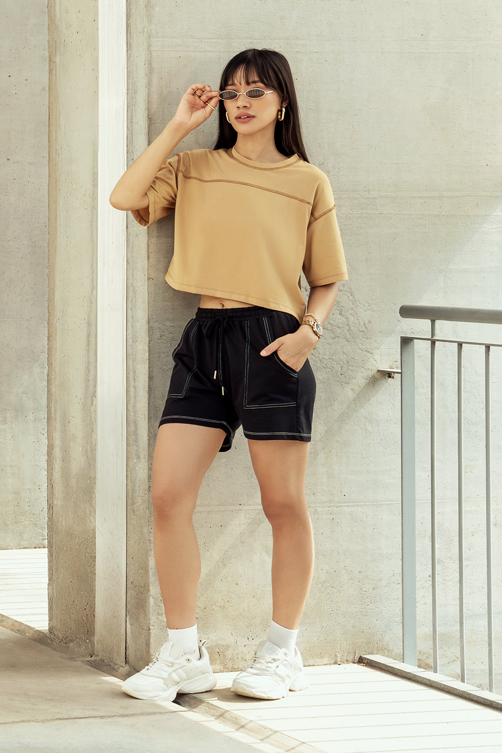 Bianca Cropped Oversized T-Shirt