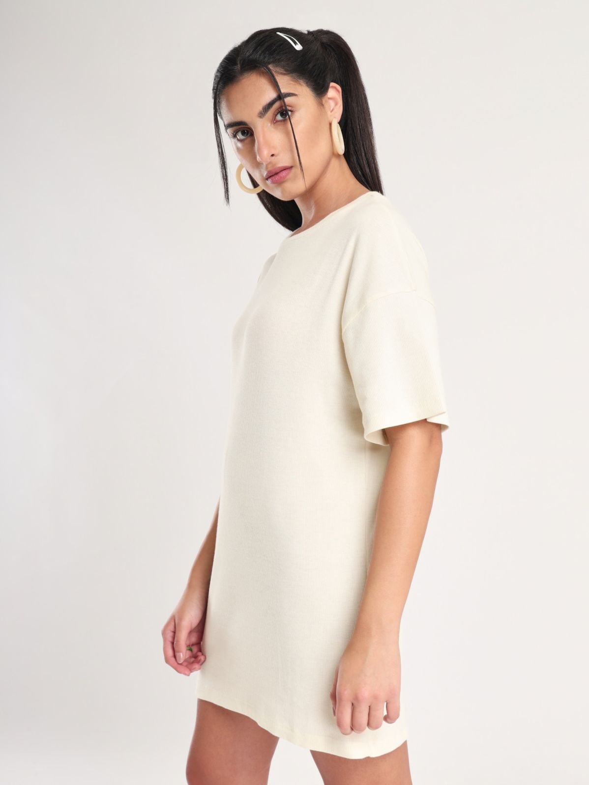 Oversized Iris Rib-Knit Dress