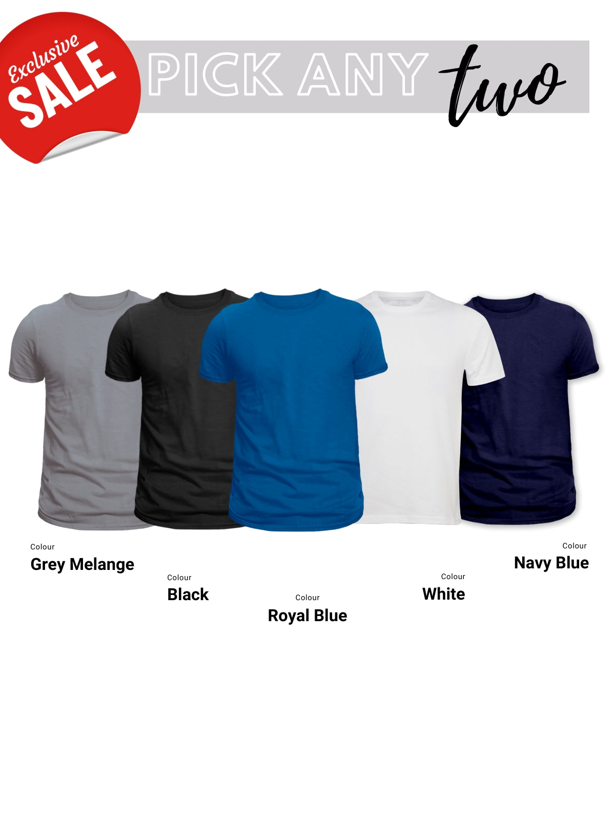 Pack Of 2 Mens T-shirt Combo