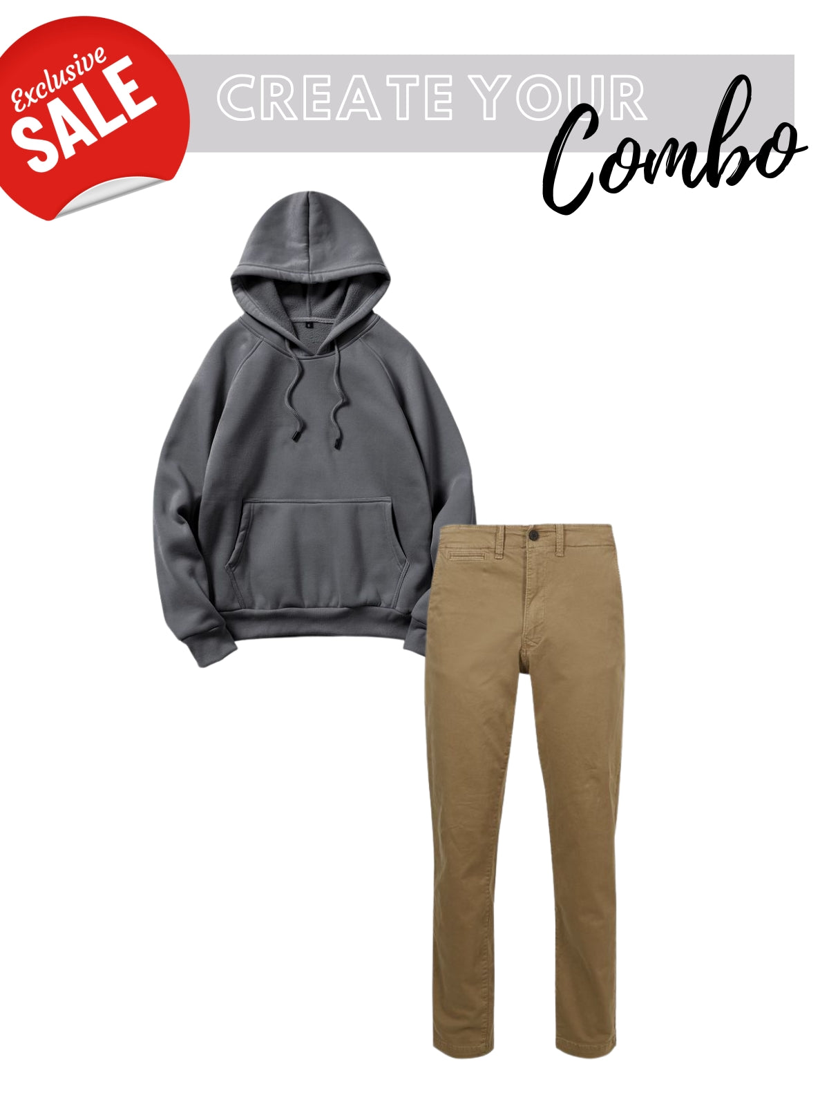 Men's Hoodie + Chinos Combo