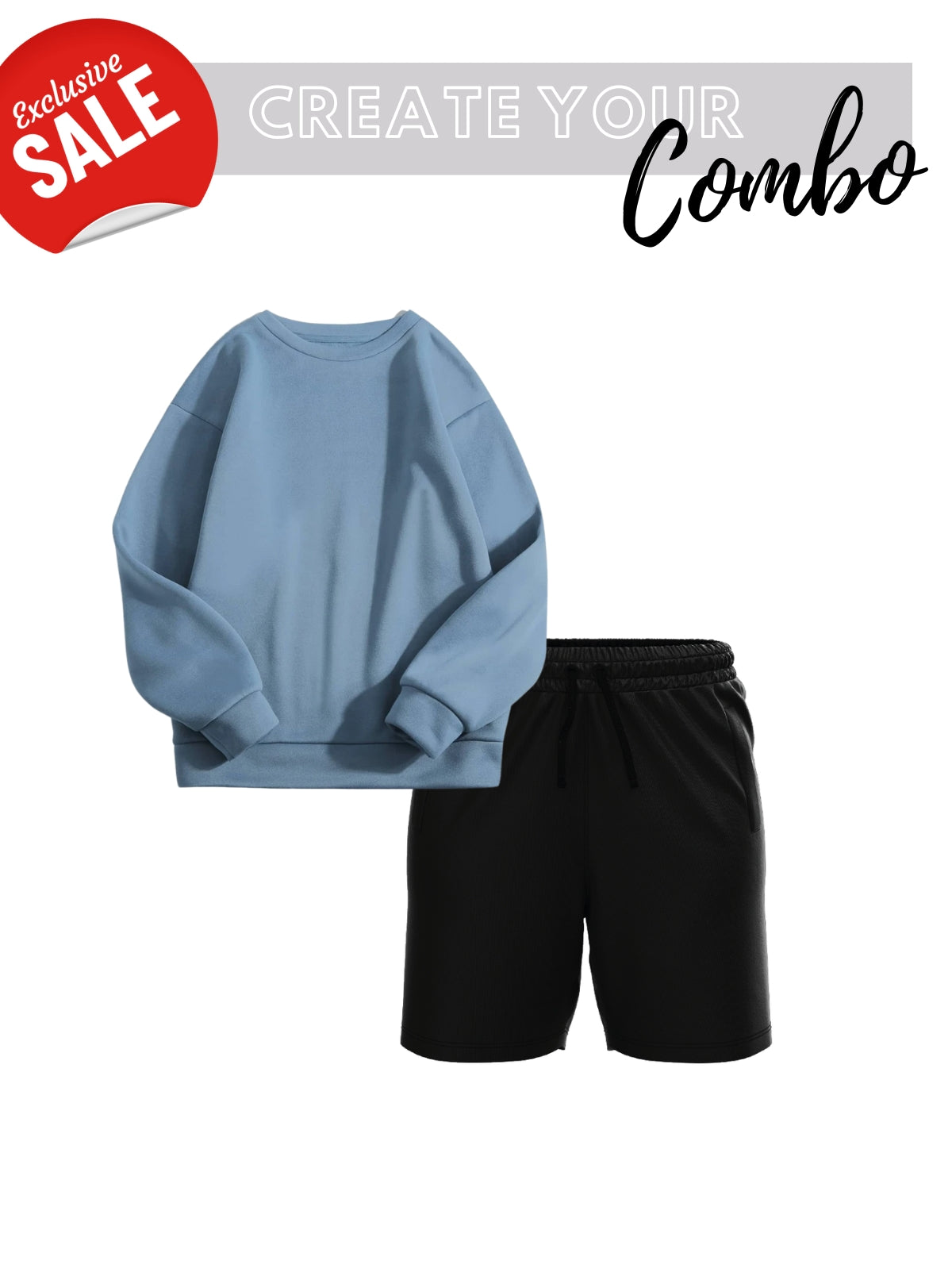 Men's Sweatshirt + Short Combo