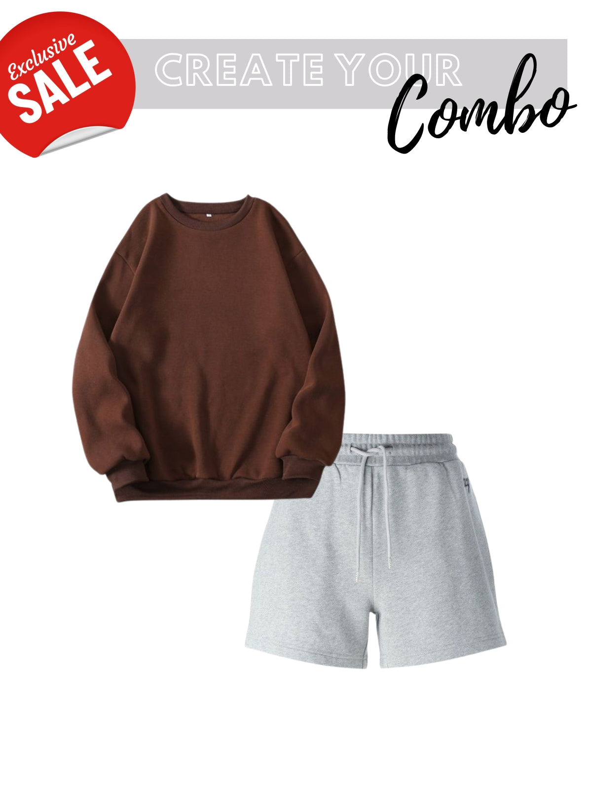 Women's Sweatshirt + Short Combo