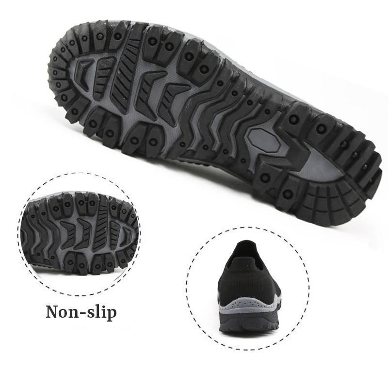 flat black non slip shoes