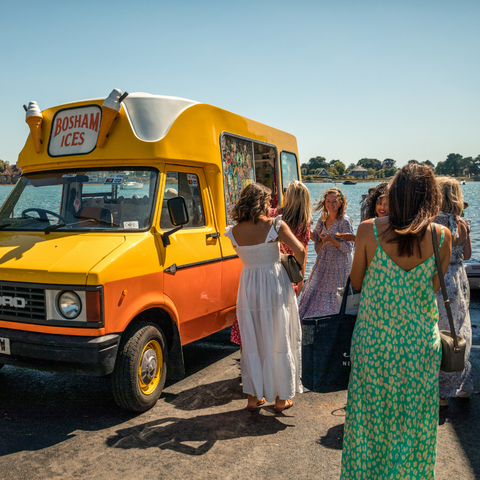 ice cream van at the beach