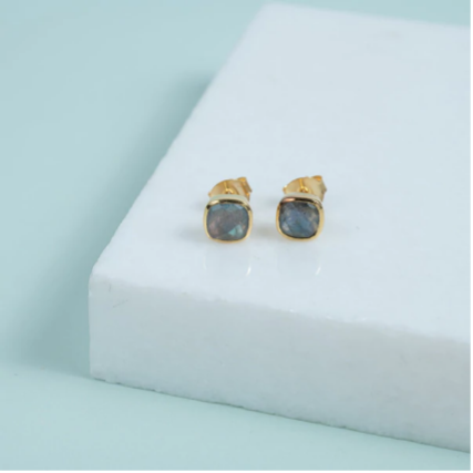 Brooklyn Green Amethyst Studs