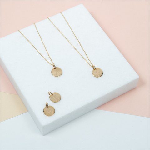 Gold Initial Pendants