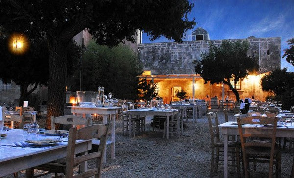 outdoor restaurant in Puglia, Italy