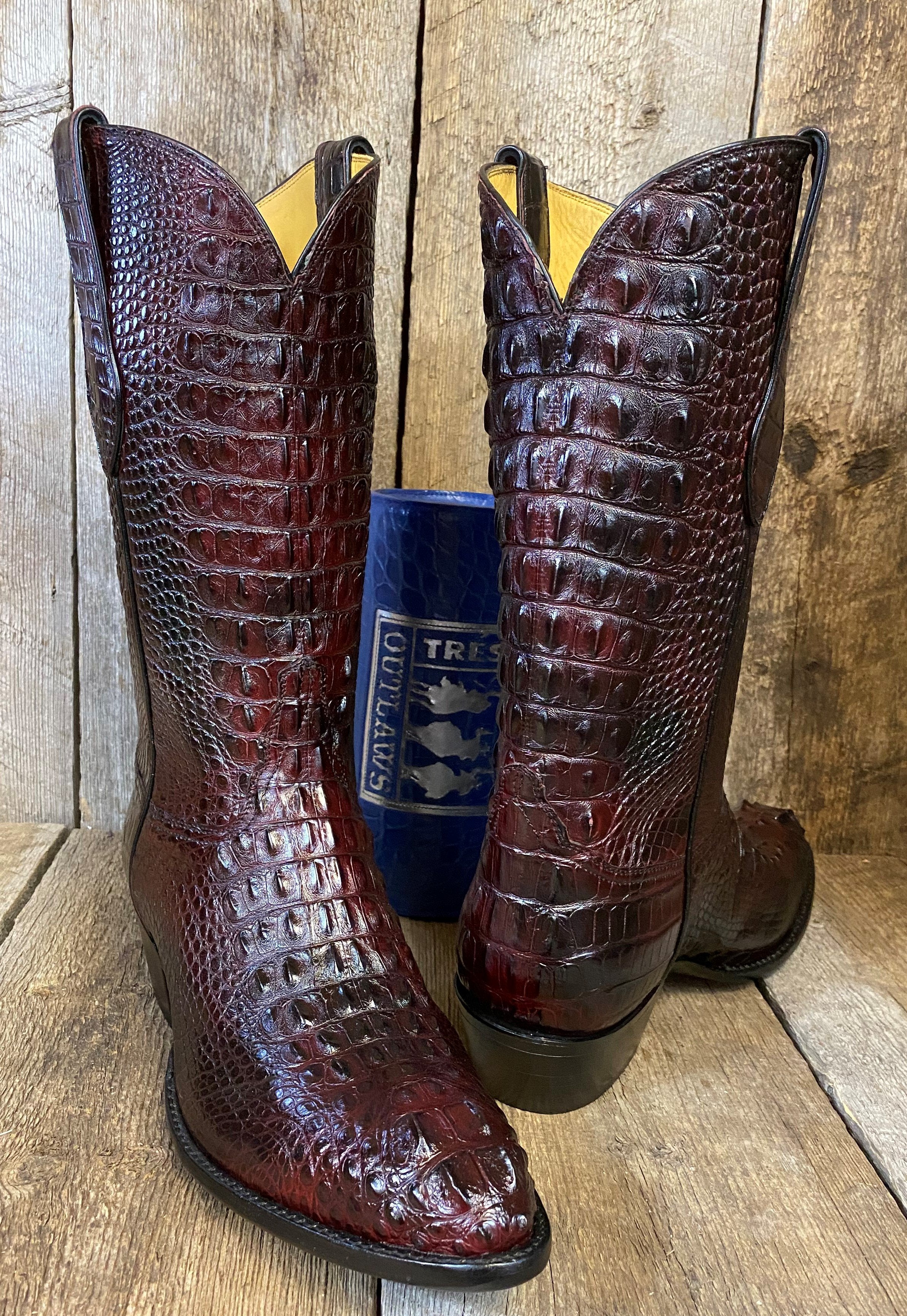 horned back alligator boots