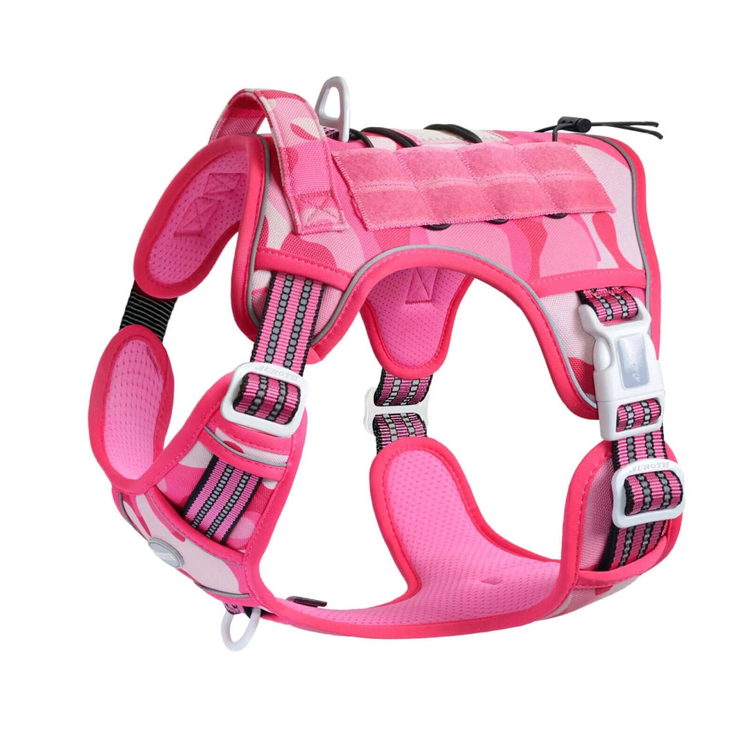Auroth Tactical Dog Harness No Pull with Handle, Pink Camo Dog Harness ...