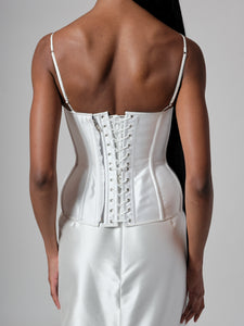 Sinful Indulgence Baroque Jacquard Lace-Up Back Corset (White), Shop  Today. Get it Tomorrow!