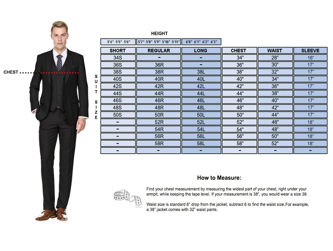 How To Measure Your Suit Size
