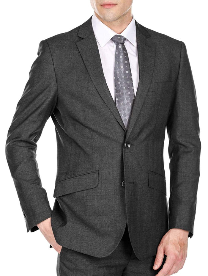 Men's Slim Fit Sharkskin 2 Piece Suit