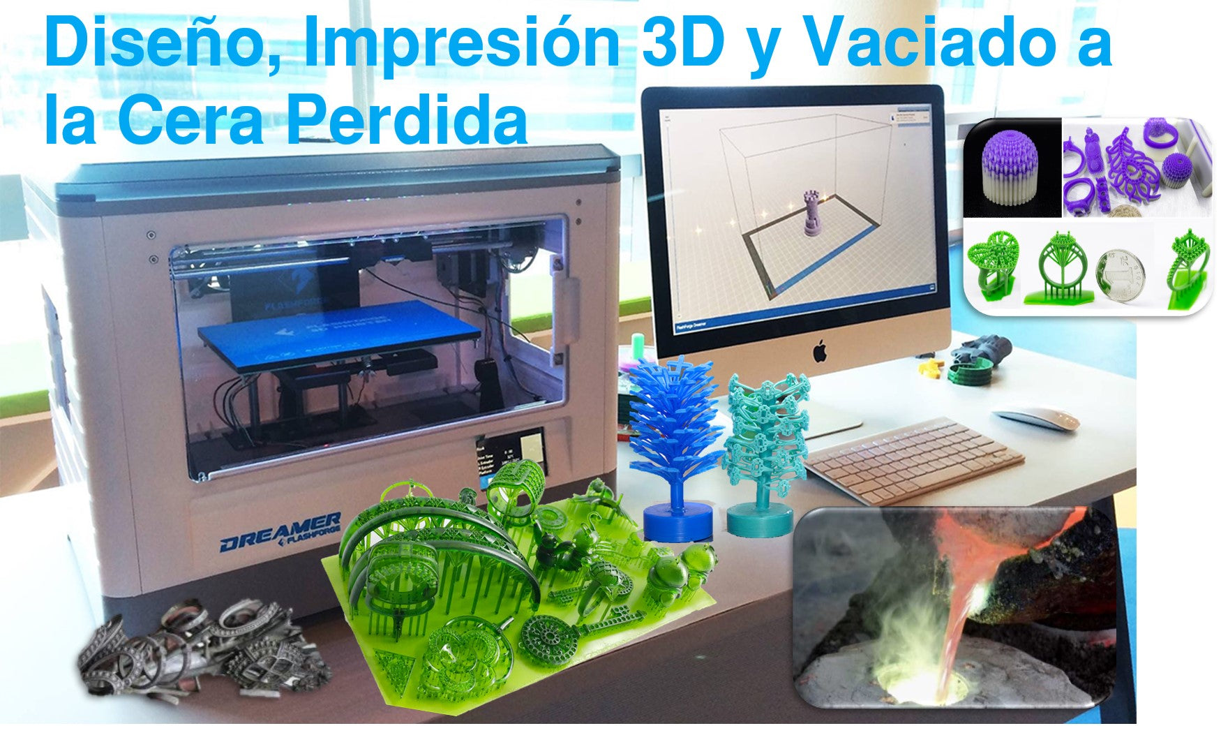 Diseño, impresión 3D y Vaciado a la cera perdida