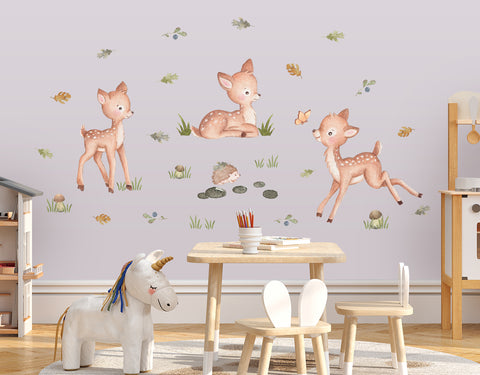 Deer - forest animals wall decals for kid's room.