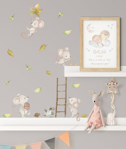Mice - small wall stickers for children's room.