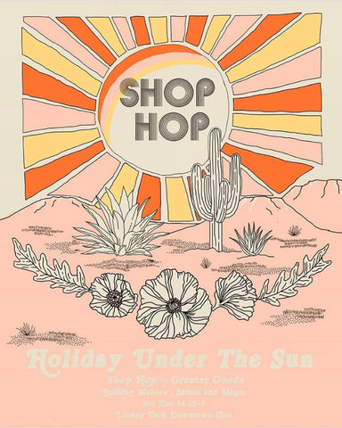 gg shop hop cbd and natural skin care products event flyer