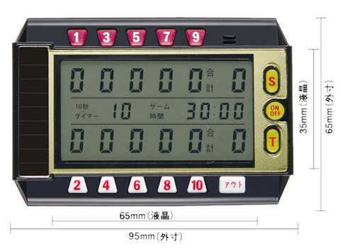 Gateball scoring calculator with solar panel