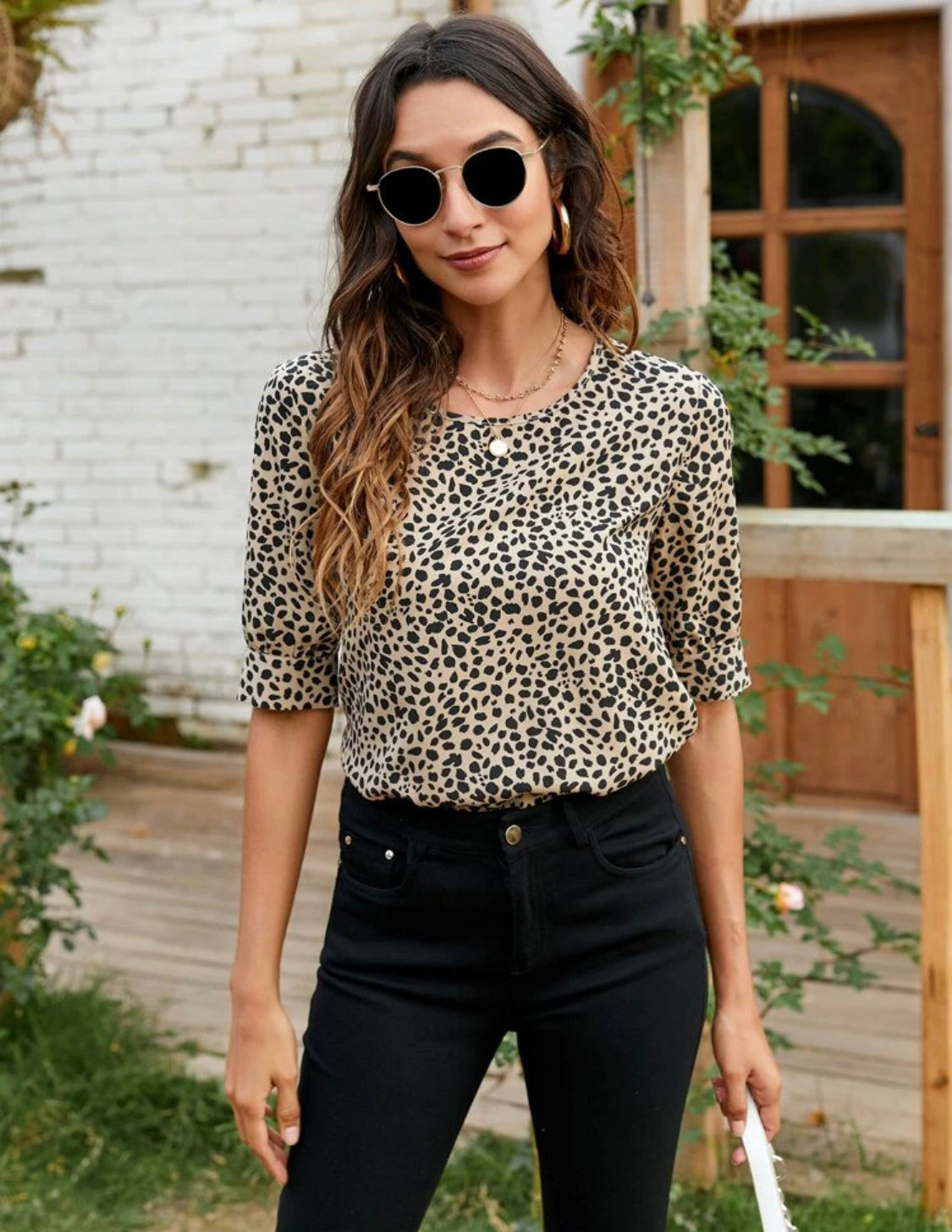 3/4 Sleeve Leopard Print Blouse – Bubbly Boutique