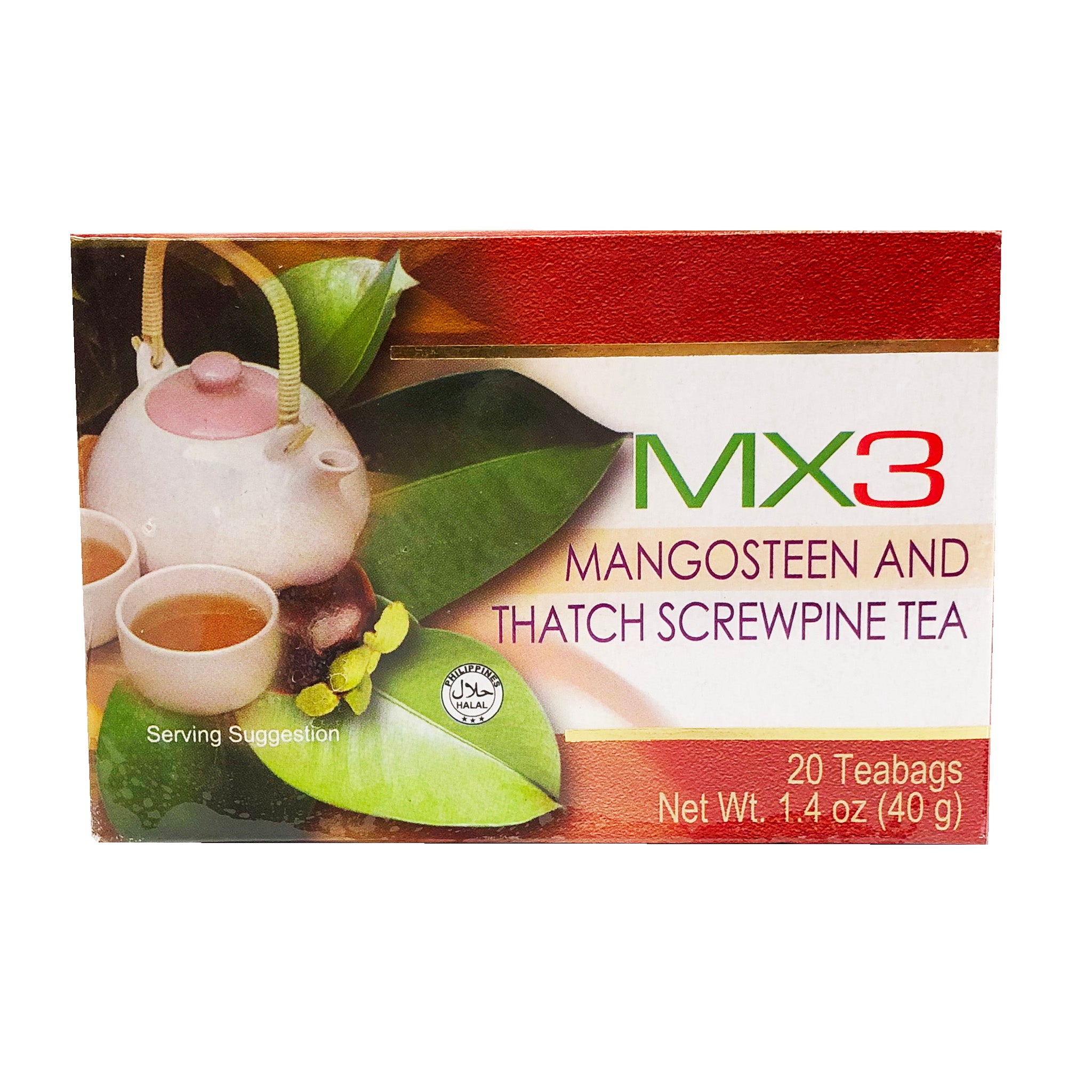 Mx3 Mangosteen And Thatch Screwpine Tea 1 4oz Just Asian Food