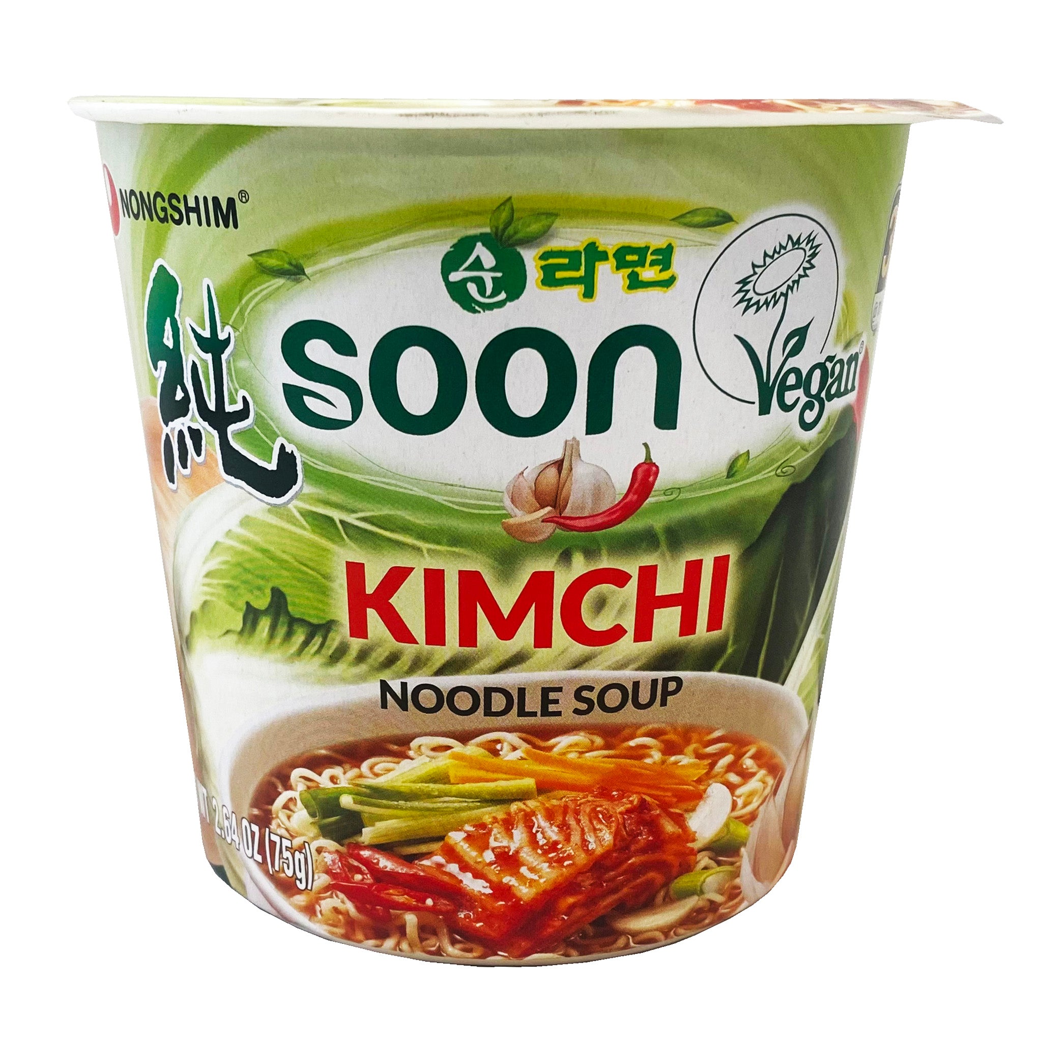 Nongshim Soon Kimchi Veggie Noodle Soup 2 64oz 75g Just Asian Food