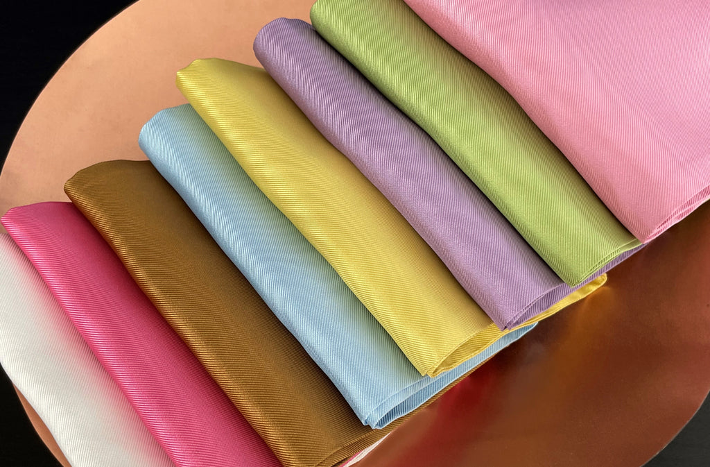 Candycore Core Tones Plain Coloured Silk Cravats for Men